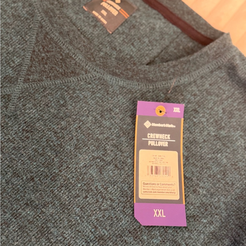 Men's Teal Sweater - Picture 3 of 3